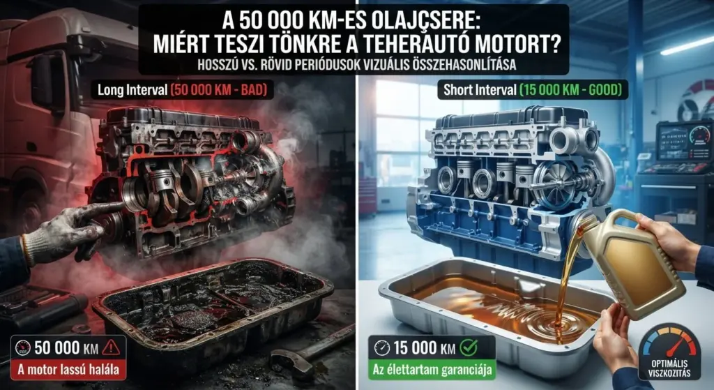 Teherautó olajcsere