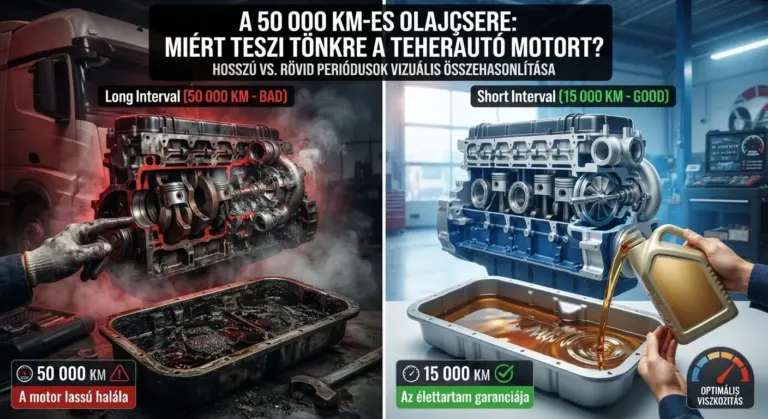 Teherautó olajcsere